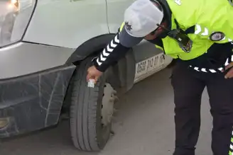 Doğu Anadolu Bölgesinde Kış Lastiği Denetimi