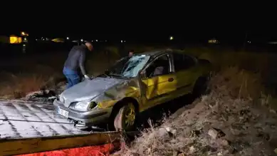 Buzlu Yolda Takla: 3 Yaralı