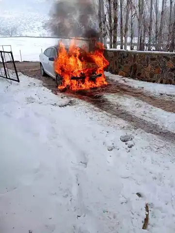 Soğuk Havalar Aracı Yaktı: Bitlis'te Dramatik Olay